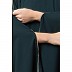 Irani Kaftan abaya with contrast piping- Bottle Green Irani Kaftan abaya with contrast piping- Bottle Green